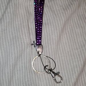 Sparkly Purple Lanyard